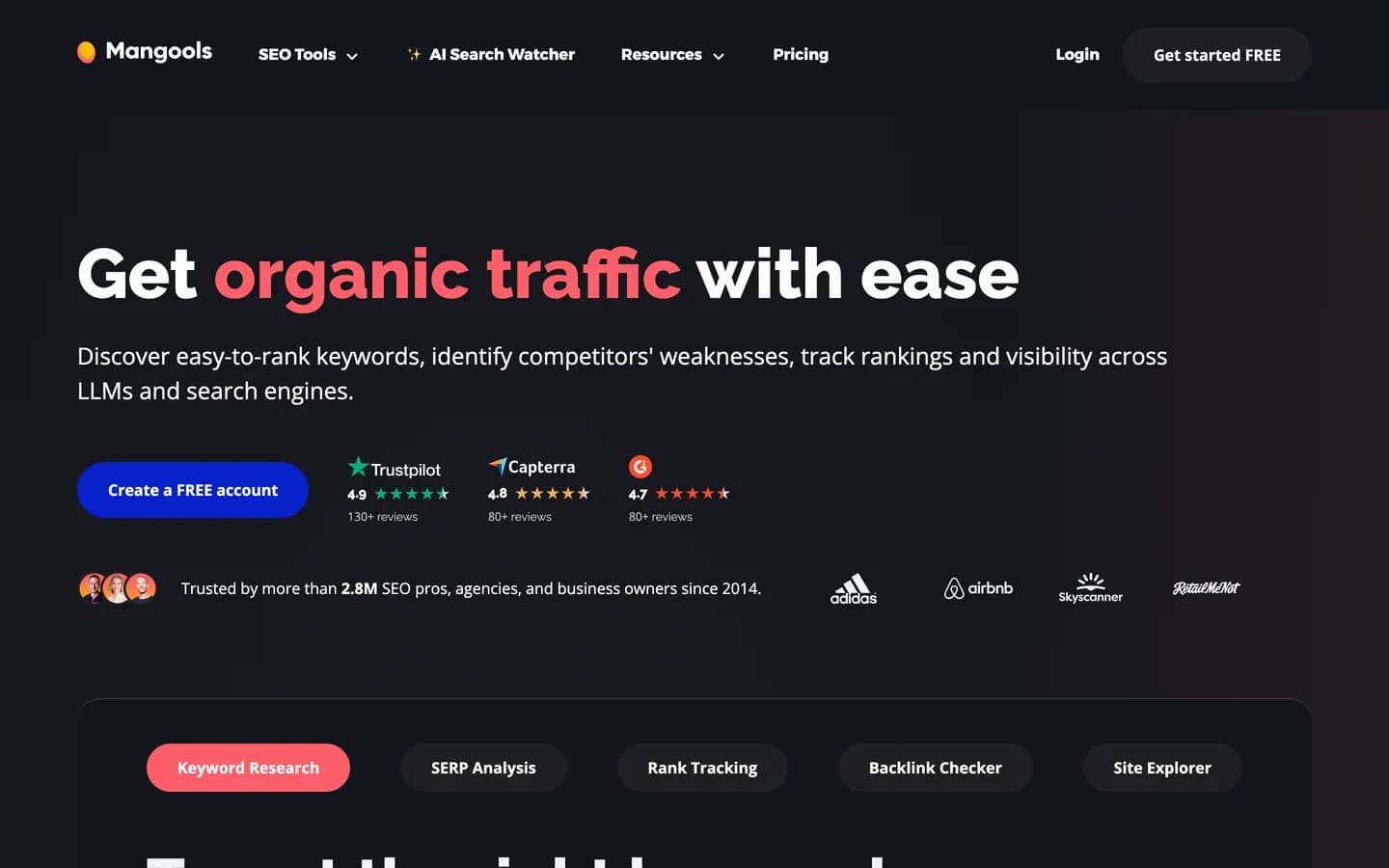 KWFinder homepage